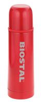 Термос Biostal арт.NB-750C-R узкое горло с кноп., 
красный 0,75л