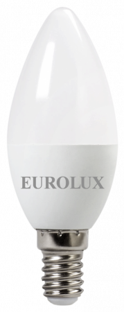 Лампа светодиодная EUROLUX LL-E-C37-5W-230-2,7K-E14