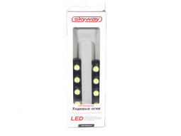 Огни ходовые SKYWAY 12V 4 диодов 4 W (~110*15*15мм) 2шт