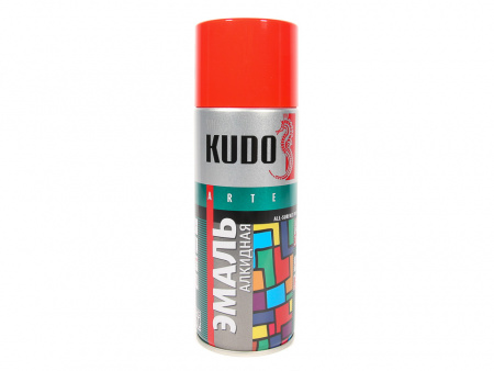 Краска аэрозольная красная "KUDO" (520 мл)