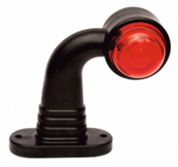 Фонарь габаритный "рога" ОГ-36 универсальный выпуклый рассеиватель (ан.ГФ 3.3-00/01) красный/бесцветный