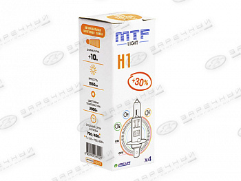 Лампа галоген H1 12/55W "MTF" Standart +30% (Корея) HS1201