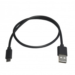 Зарядный кабель USB-Micro (TPE) 2А, 0,5м чёрный "YADA"
