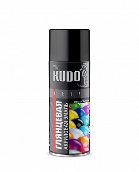 Краска аэрозольная 9005 черная матовая "KUDO" (520 мл)  акриловая