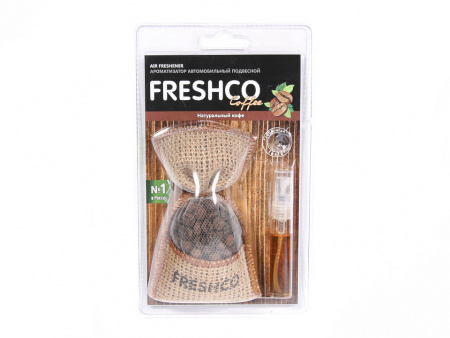 Ароматизатор подвесной мешочек с натуральным кофе "Freshсo Coffee Натуральный кофе"