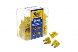 Предохранитель плоский 20А "KRAFT" (упак.50шт)