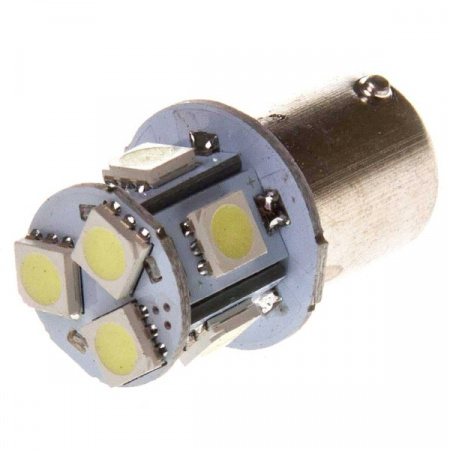 Лампа светодиод S25 (24-21) P21W 24V 8 SMD диодов BA15s 1-конт Белая SKYWAY Противотуманные, стопы,