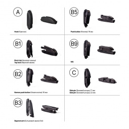 Щетка стеклоочистителя бескаркасная 350мм 14" "ЗавГар" Hook, Pinch tab, Top Lock, Push Button, Bayonet arm, Side pin