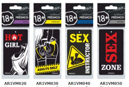 Ароматизатор подвесной картонный "18+" "Sex Zone" (Парфюм)