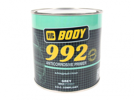 Грунт эмаль (1 кг) "BODY" №992 серый алкидный