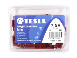 Предохранитель плоский  7,5А "TESLА" (упак.50шт) FТ 7,5A