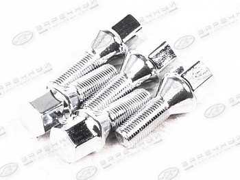 Болт колеса М12*1,25 (55/28, ключ 17, конус, хром) 2108-15, 1118