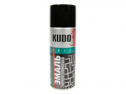 Краска аэрозольная чёрная глянцевая "KUDO" (520 мл)