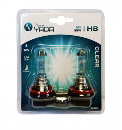 Лампа галоген H8 12/55W к-т 2шт "YADA" блистер
