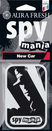 Ароматизатор подвесной картонный "AURA FRESH SPY MANIA New Car" (Новая Машина)