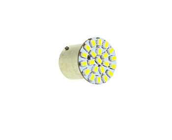 Лампа светодиод G18 (12-10) R10W 12V белая (22SMD диода) "YADA"