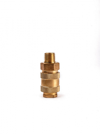 Фитинг пневматический 1/4" внешняя резьба - “Euro” мама, латунь "AV Steel"